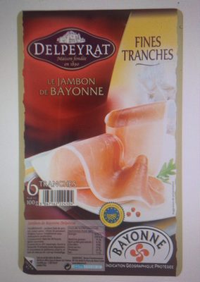 Delpeyra Jambon Bayonne - Ingredients - fr