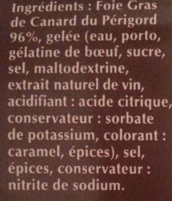 Delpeyrat Périgord - Ingrédients