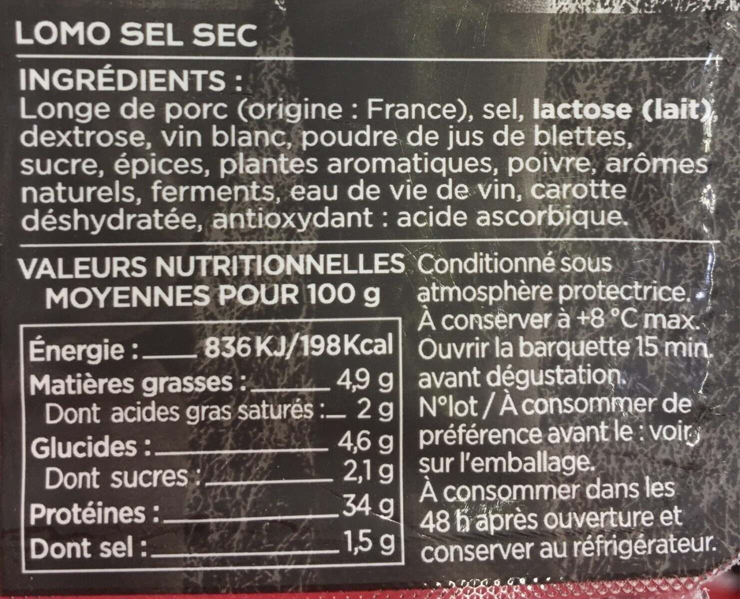 Lomo des pyrenees - Ingrédients