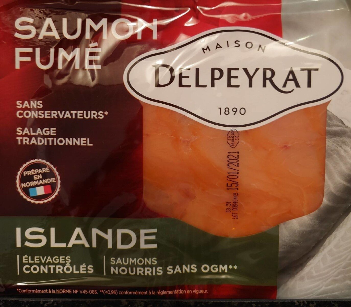 Saumon fumé (Islande) - Produit
