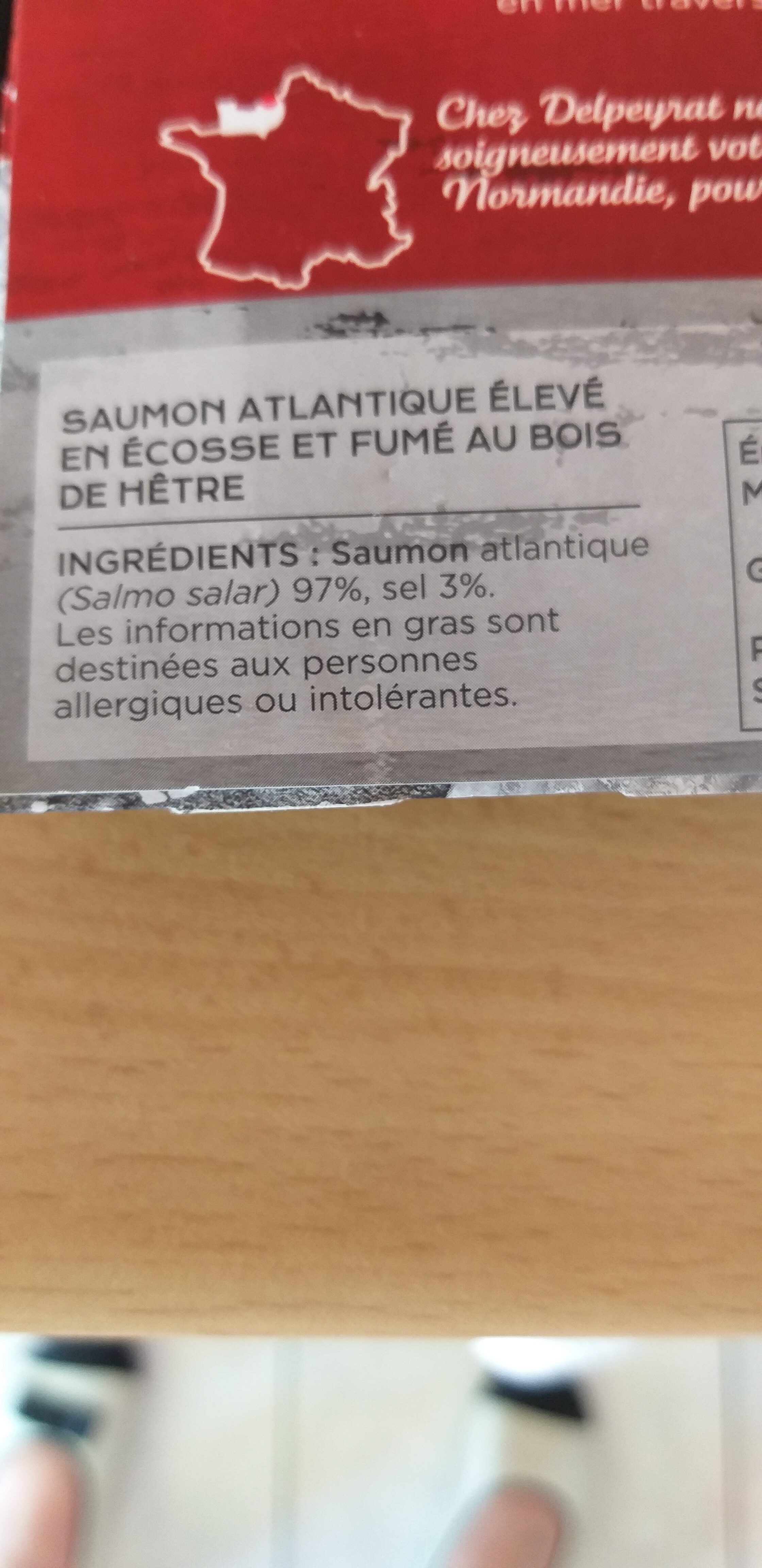 Saumon d ecosse fume label rouge - Ingrédients