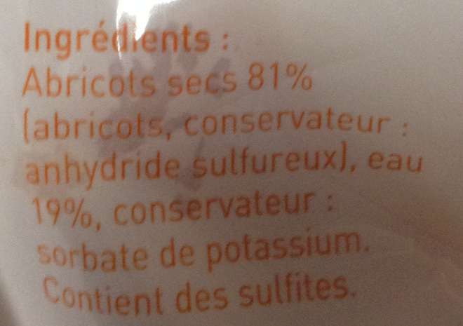 Abricots fondants - Ingredients - fr