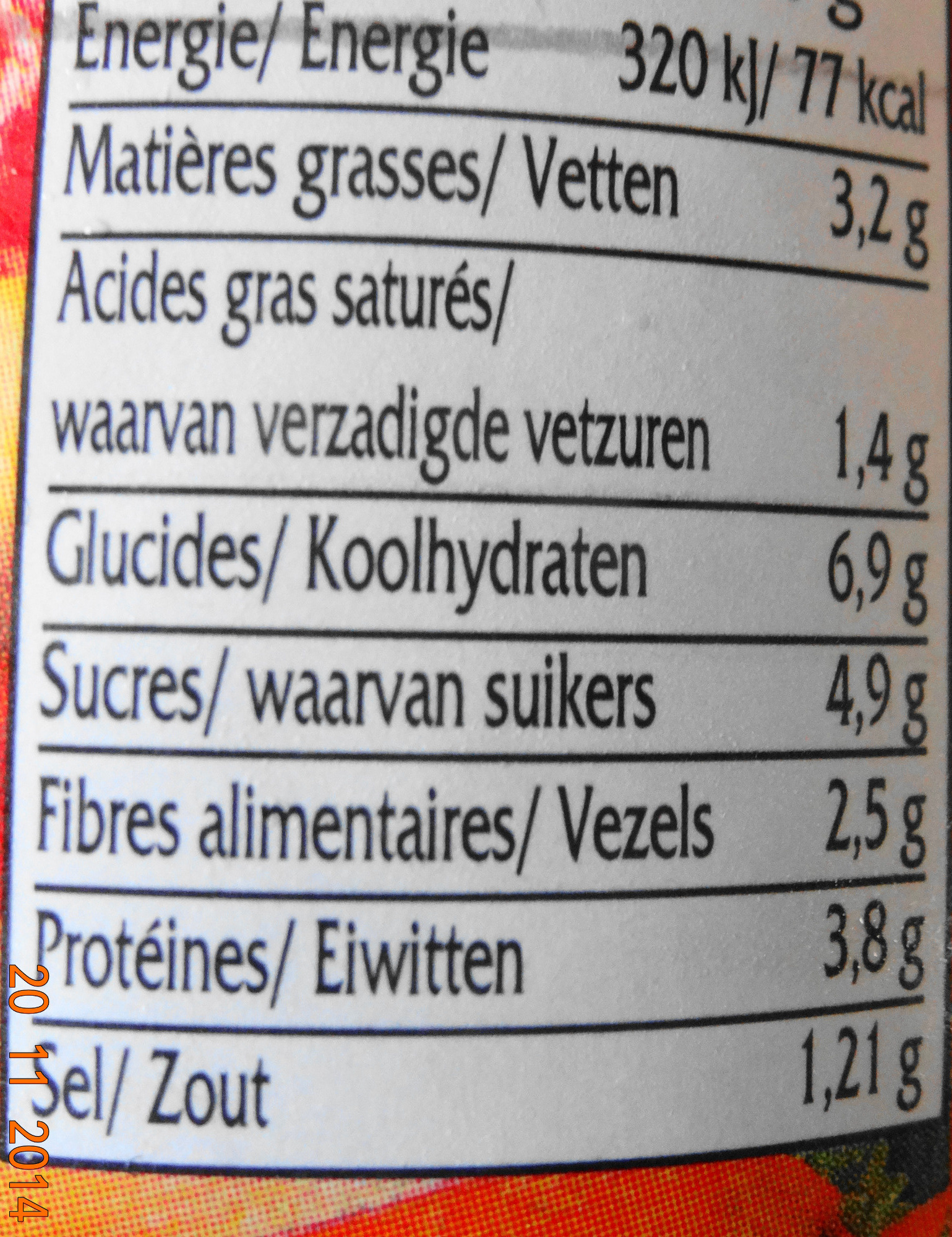 Sauce bolognaise 100% boeuf - Nährwertangaben - fr