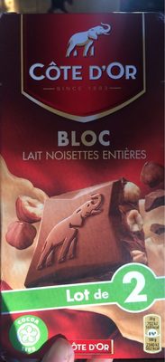 Bloc lait noisette - Produit