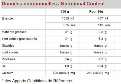 Leerdammer Le Moelleux - Nutrition facts - fr