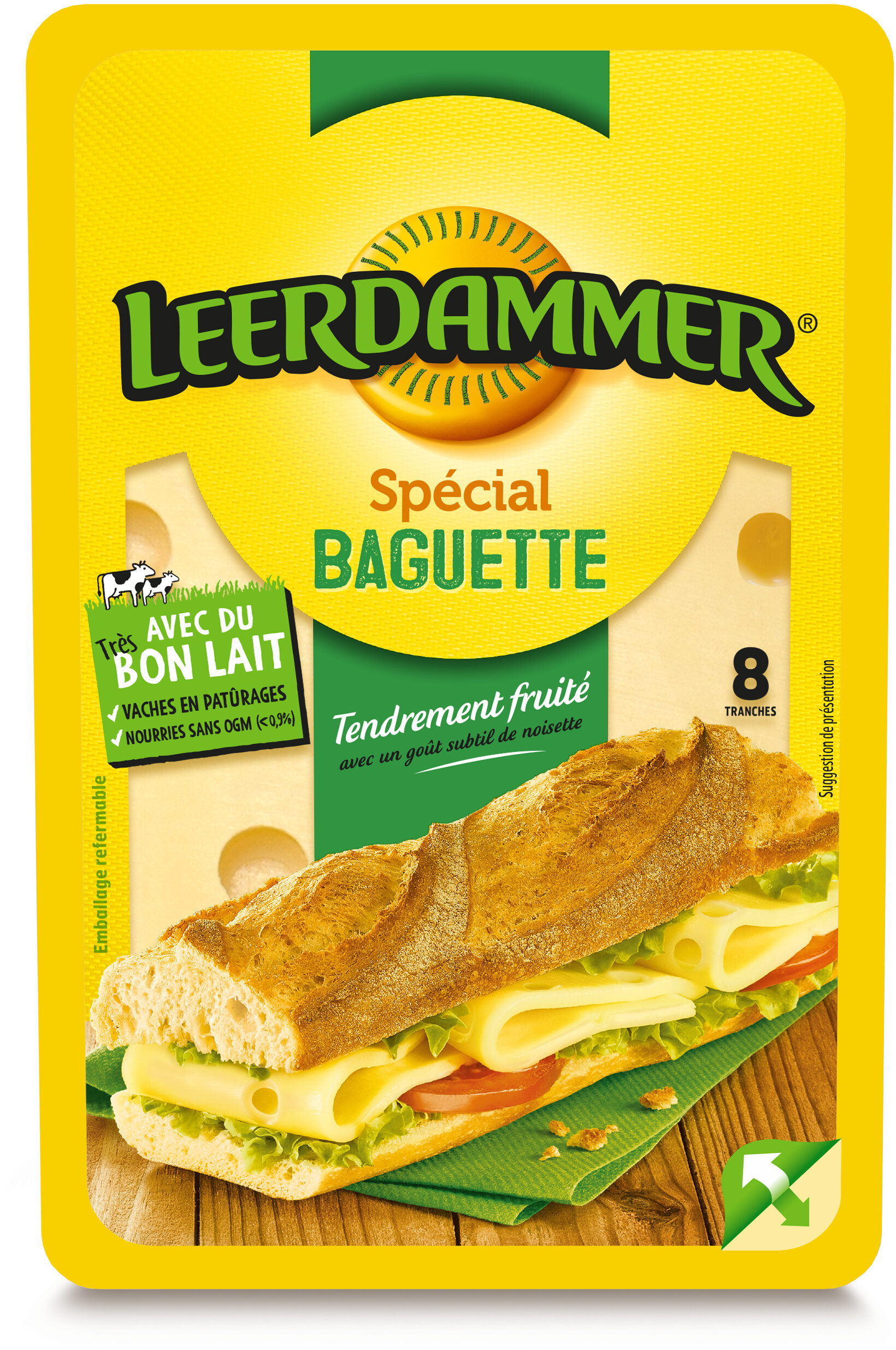 Leerdammer Baguette 8 tranches - Product - fr