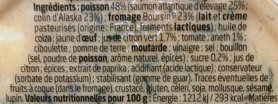 Boursin a tartiner Saumon - Ingrédients
