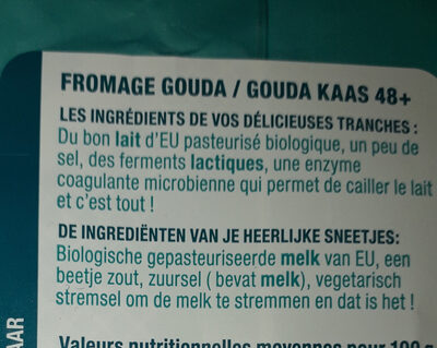 Gouda - Ingrediënten - fr