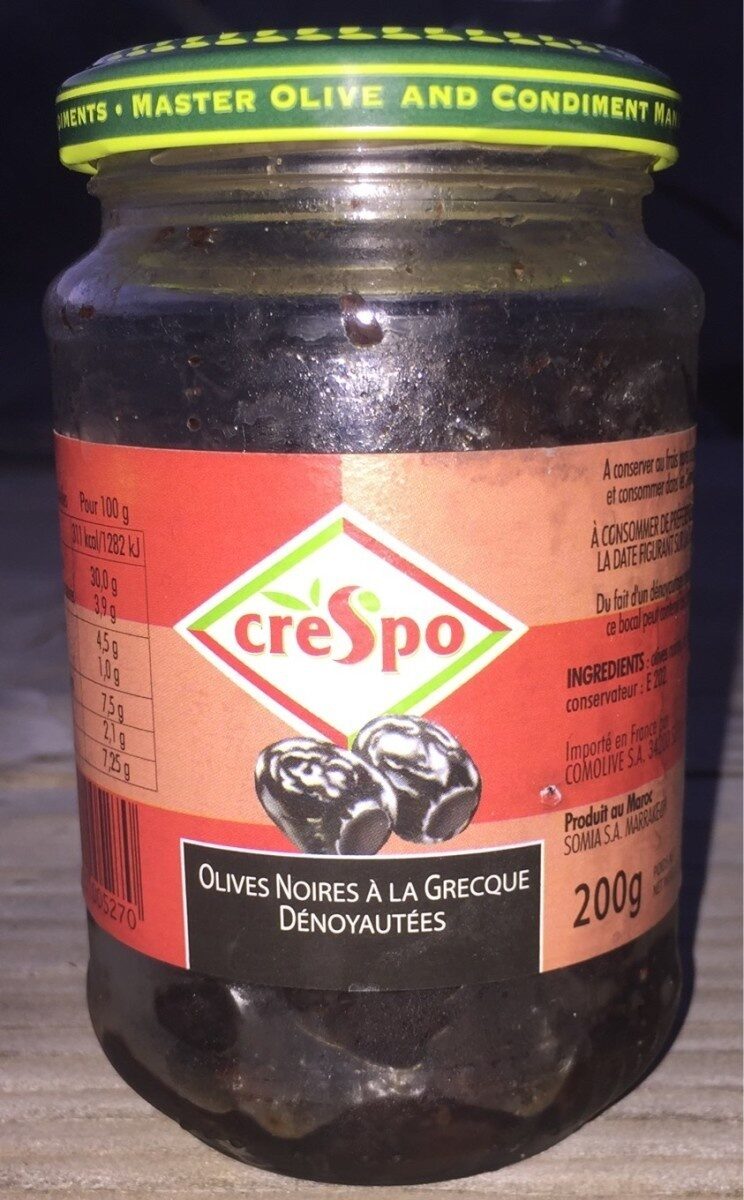 Olives noires à la grecque dénoyautées - Produit
