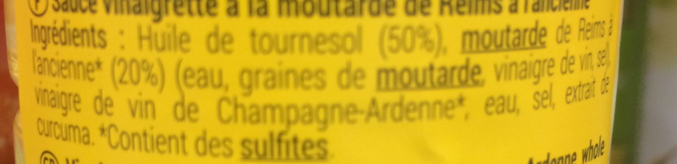 Vinaigrette moutarde de Reims à l'ancienne - Ingredients - fr