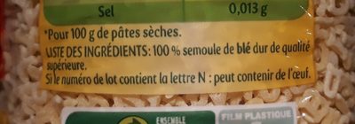Alphabets - Ingredients - fr