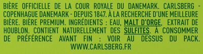 Carlsberg 12X25 CARLSBERG 5.0 DEGRE ALCOOL - Ingrédients