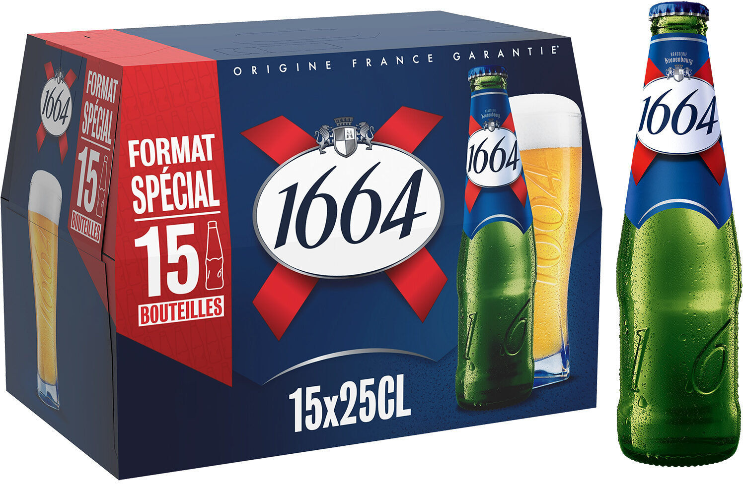 1664 15x25cl 1664 format special 5.5 degre alcool - Producto - fr