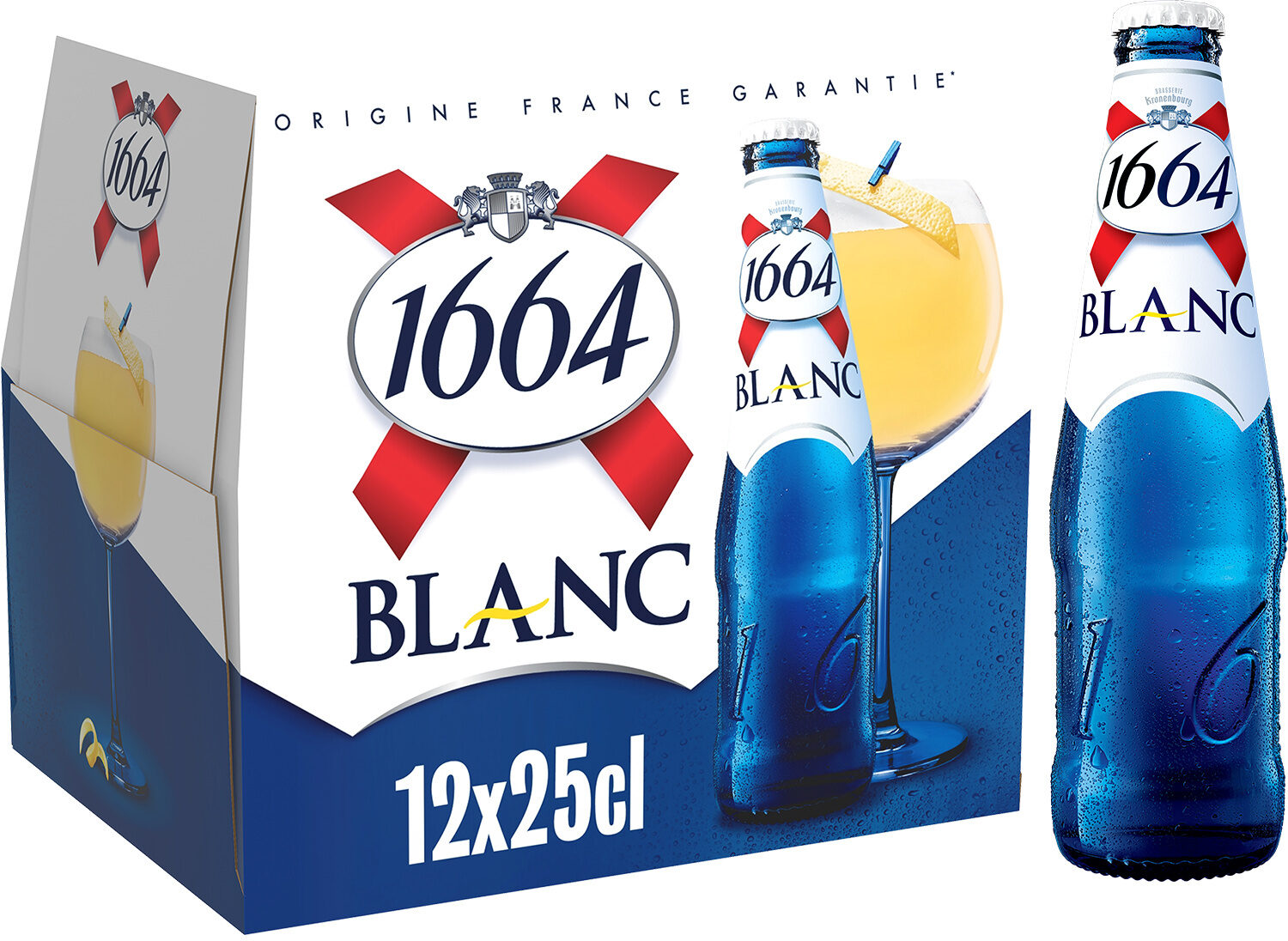 1664 12x25cl 1664 blanc 5.0 degre alcool - Producto - fr