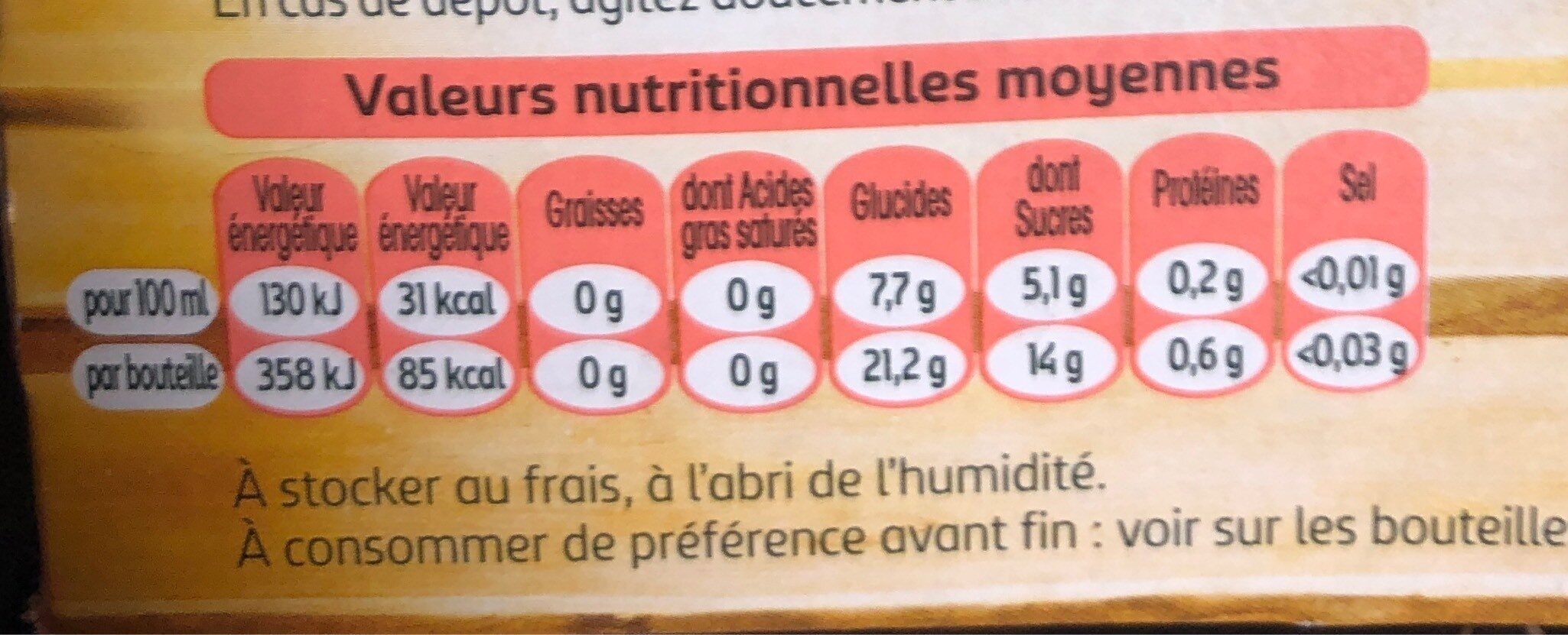 Tourtel Twist Au Jus D'agrumesu - Nutrition facts - fr