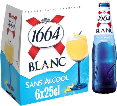 1664 6x25cl 1664 blanc sans alcool 0.4 degre alcool - Producto - fr