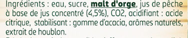 Bière Sans Alcool PECHE 0,0% - Ingredients - fr