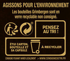 Grimbergen - 75cl grimbergen noel coffret +2 ver - 6.50 degre alcool - Recyclinginstructies en / of verpakkingsinformatie - fr