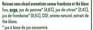 Tourtel 6X27,5CL TOURTEL BOTANICS FRAMBOISE 0.0 DEGRE ALCOOL - Ingrédients