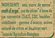 Tourtel 6x27,5CL TTWIST CITR BIO 0.0 DEGRE ALCOOL - Ingredients - fr