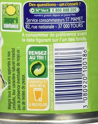 Pêches 🍑avec jus naturel - Recycling instructions and/or packaging information - fr