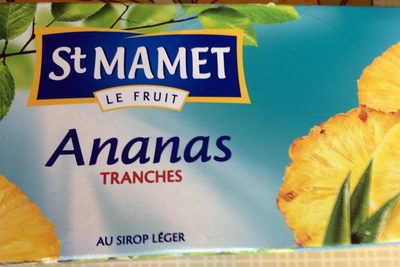 Ananas tranches au sirop léger - Produit