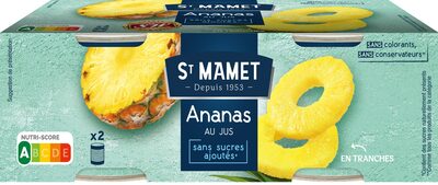 Grand Ananas Tranches Sans sucres ajoutés - Produit