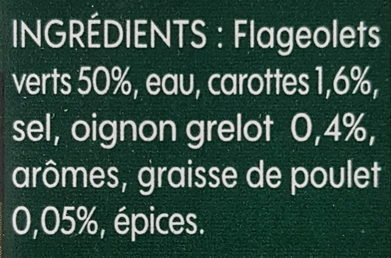 Flageolets cuisinés - sélection extra-fondants - Ingrédients