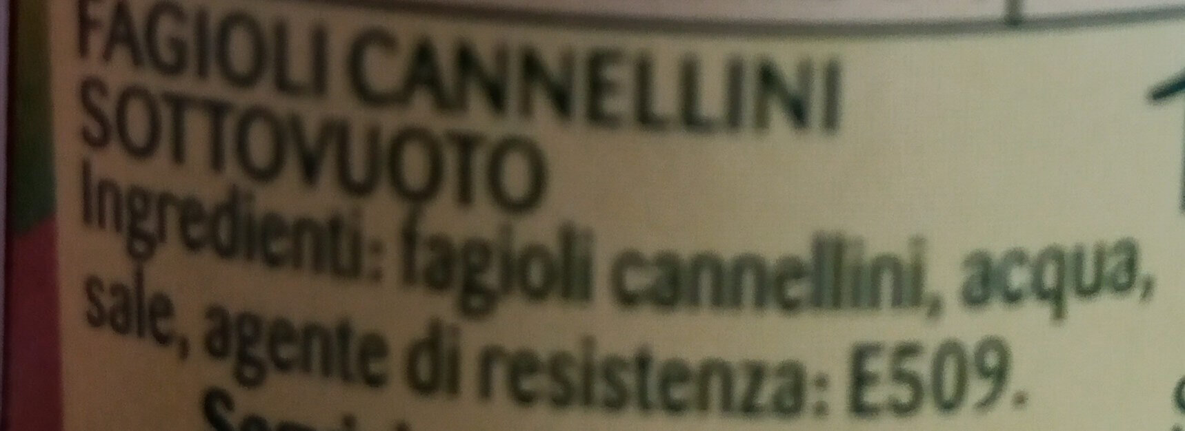 Cannellini al vapore - Ingrédients - it
