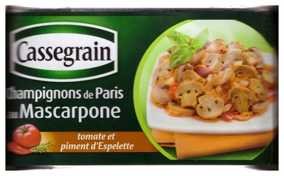 Champignons de Paris au Mascarpone, tomate et piment d\'Espelette - Produit