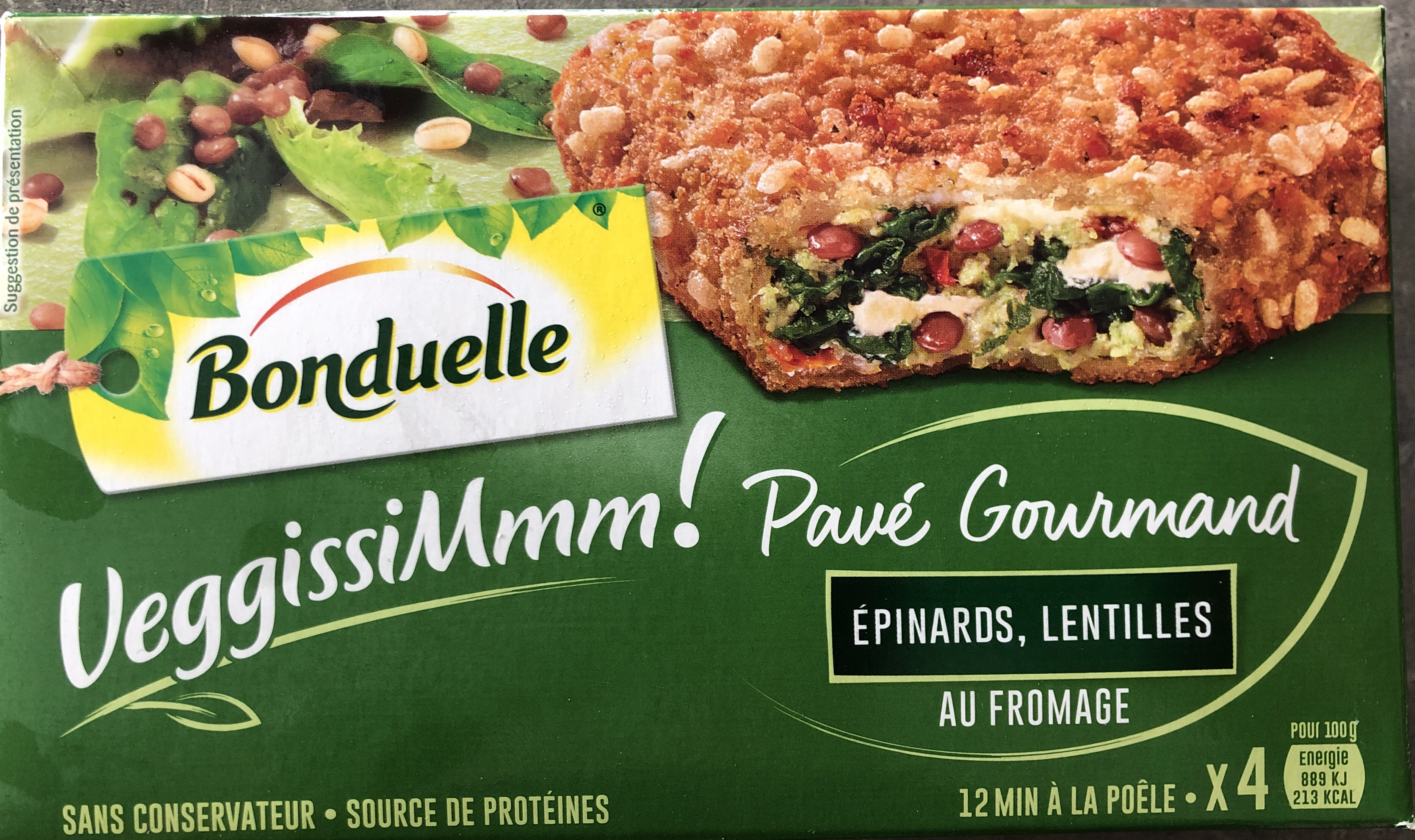 Pavé gourmand Epinards, lentilles au Fromage - Producto - fr