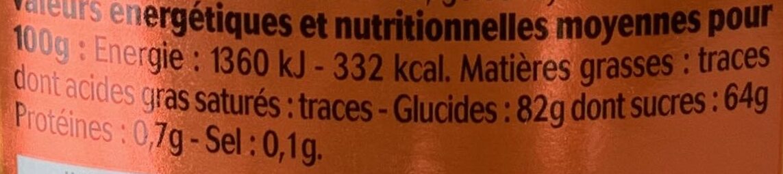 Miel et gelée royale 450 g - Nutrition facts - fr