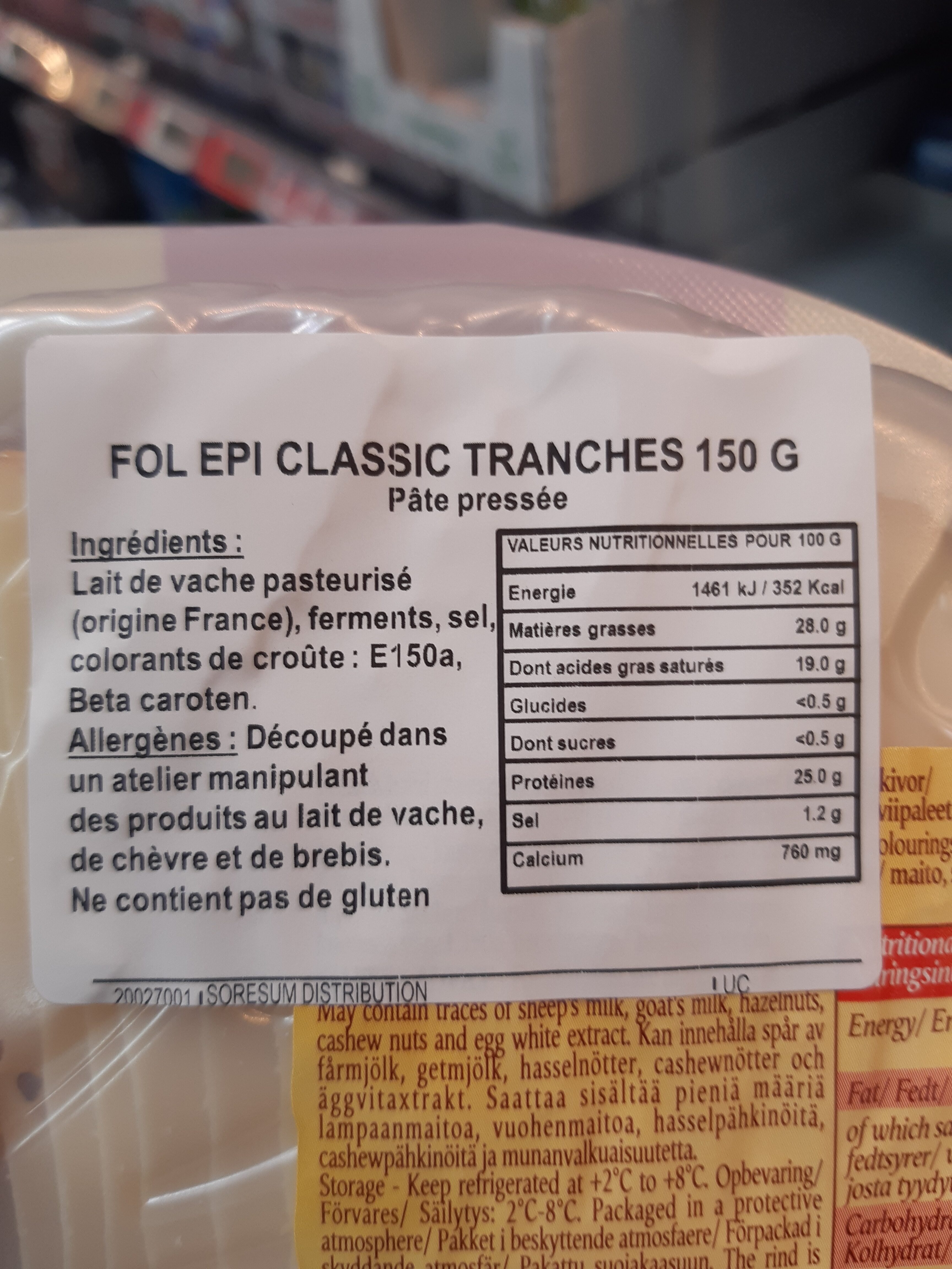 Fol Epi Discs Classic Cheese - Ingrediënten - fr