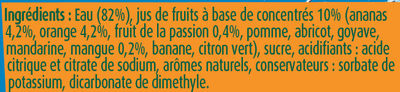 Fruit Shoot Tropical - Ingredients - fr