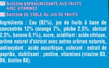 Fruit shoot multivitaminé - Ingredients - fr
