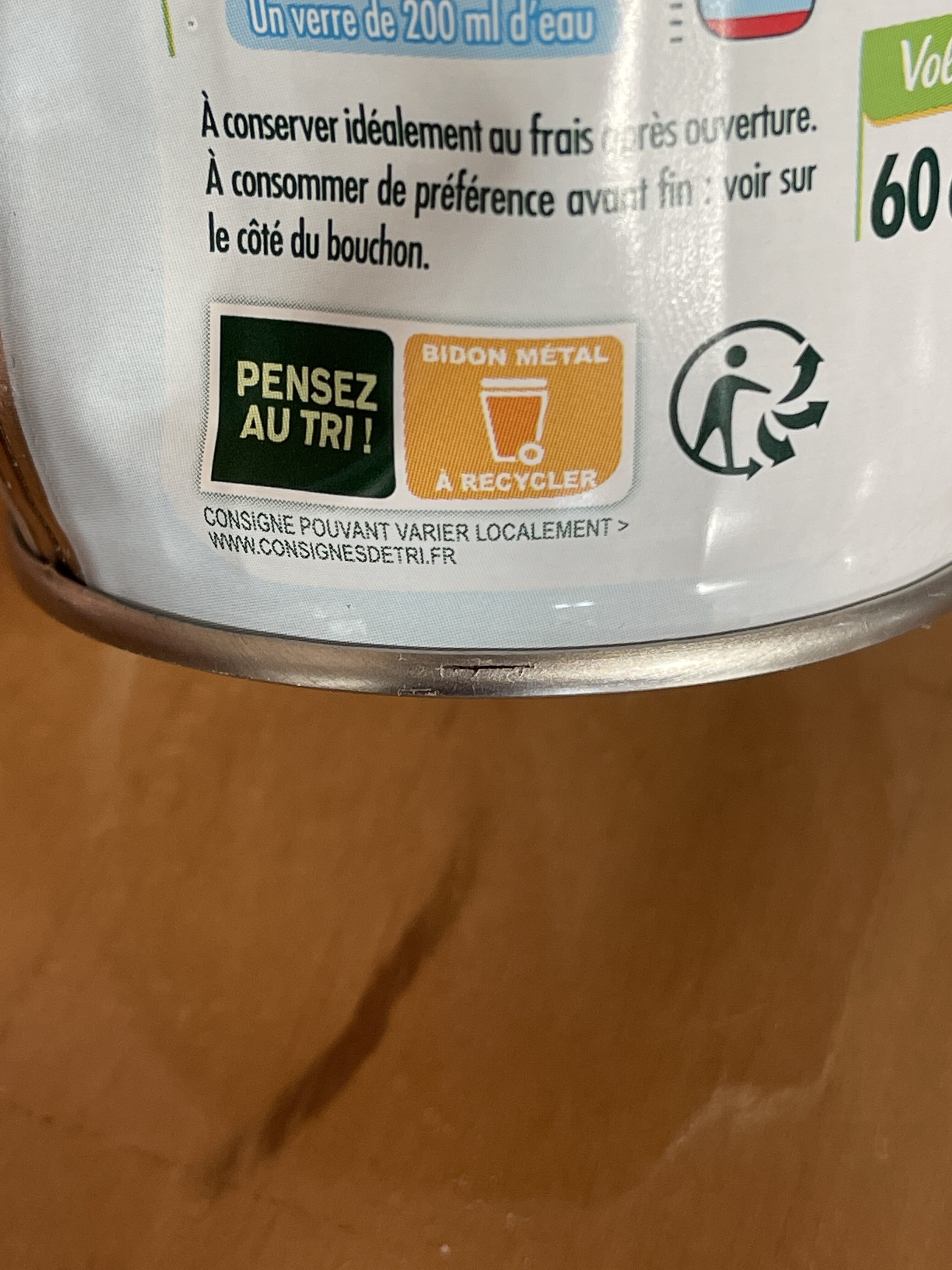 Sirop de Grenadine - Recycling instructions and/or packaging information - fr