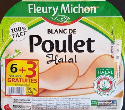 Blanc de poulet Halal - Información nutricional - fr
