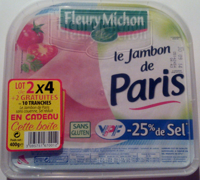 Le Jambon de Paris (- 25 % de Sel) Lot de 2 x 4 + 2 Gratuites = 10 Tranches - Producto - fr