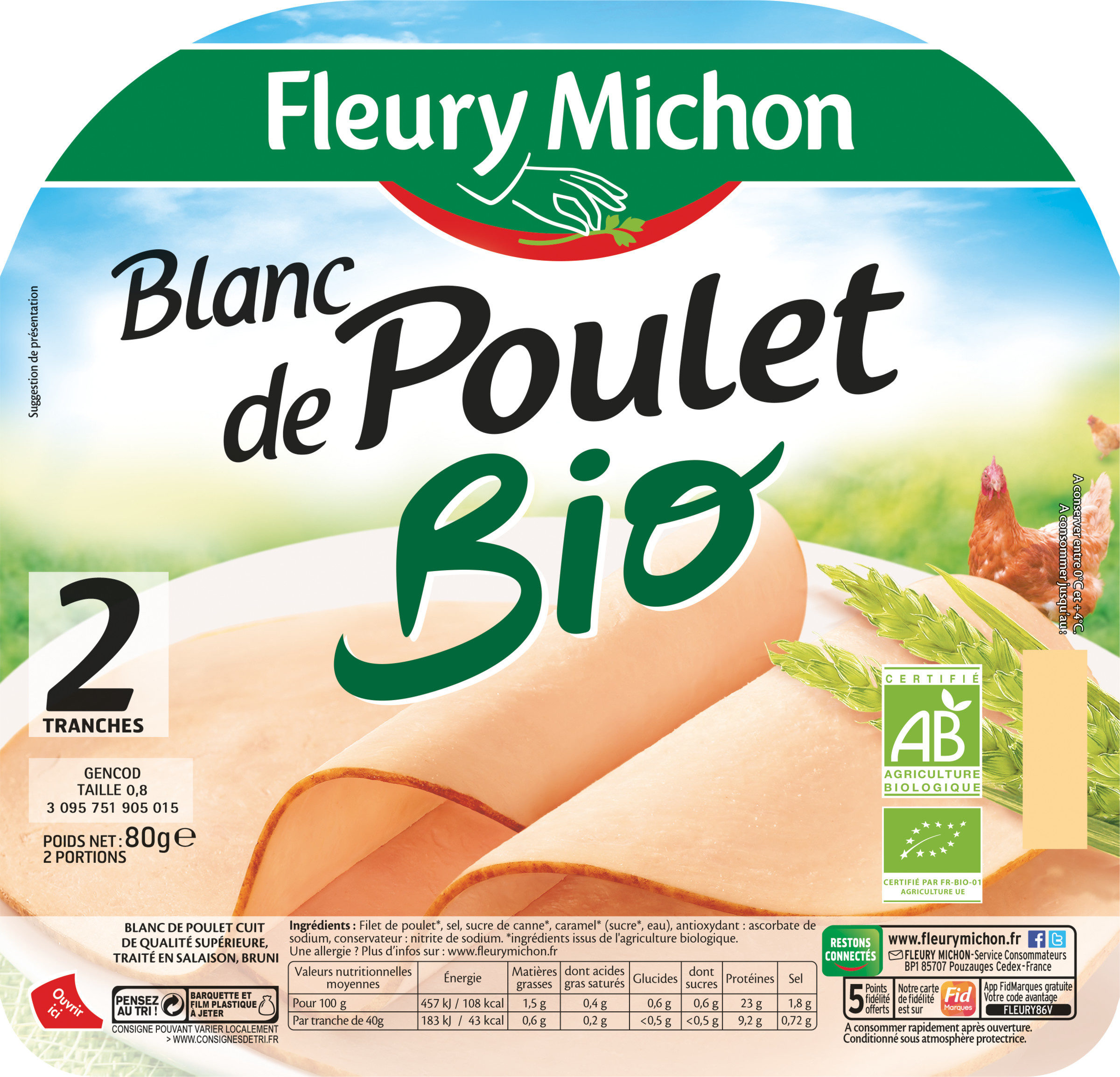 Blanc de poulet Bio - 2 tr. - Producto - fr