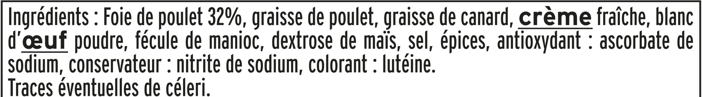 Mousse de Foie de Volaille - Halal - Ingrediënten - fr