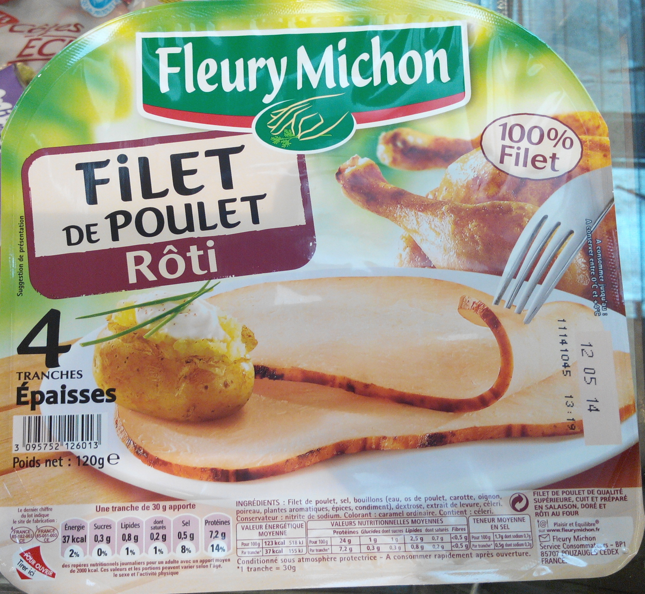 Filet de Poulet Rôti (4 Tranches Épaisses) - Producto - fr