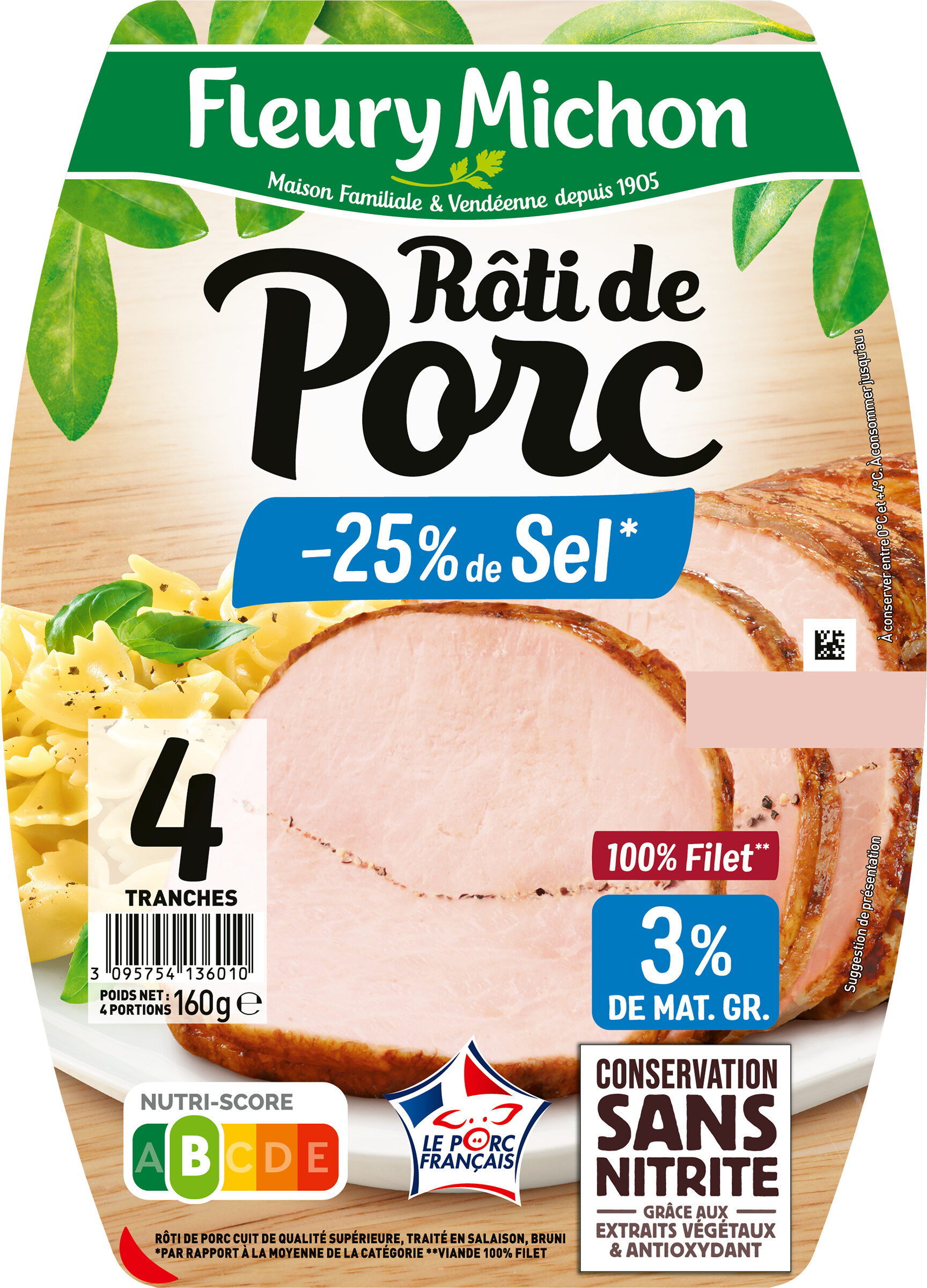 Rôti de Porc - 25% de sel* - Product - fr