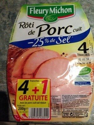 Rôti de Porc cuit (-25% de Sel) - Produit