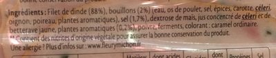 Rôti de dinde cuit 100% fillet - Ingredients - fr