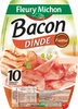 Bacon dinde fumé - 10 tranches environ - Produit