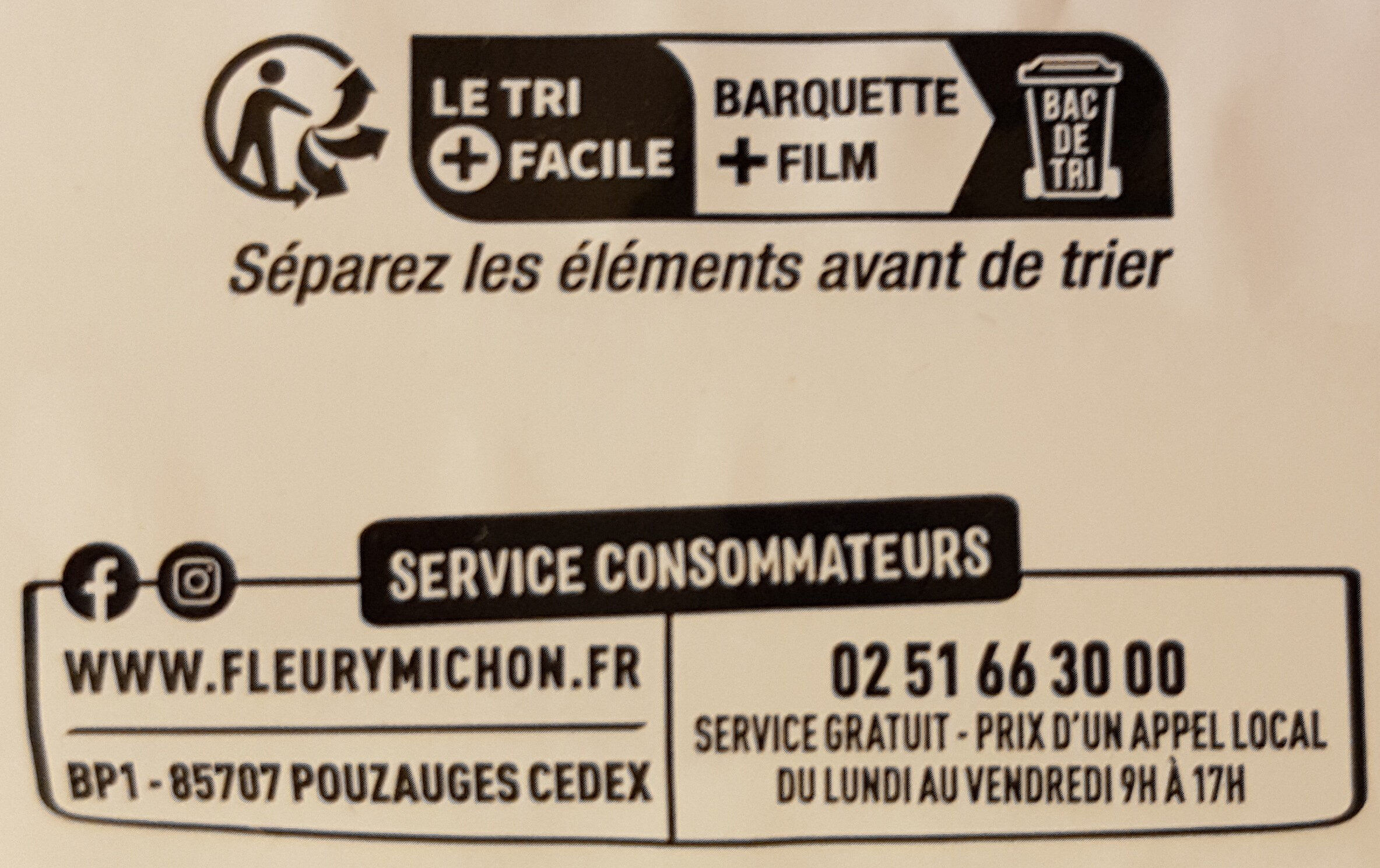 Le Tranché Fin - Dégustation - Instruction de recyclage et/ou informations d'emballage