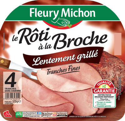 Le Broche, Lentement rôti - 4 tranches fines sans couenne - Produkt - fr