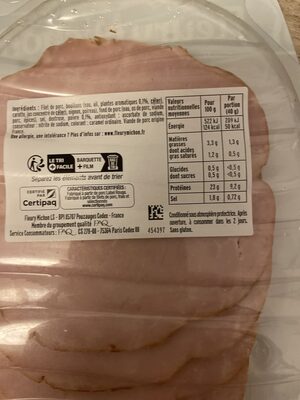 Rôti de Porc - Label Rouge - Ingrédients