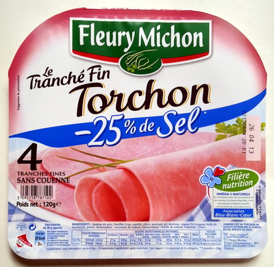 Le Tranché Fin Torchon (- 25 % de Sel) 4 Tranches Fines Sans couenne - Producto - fr