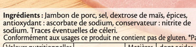 Le Paris sans couenne - 25% de Sel* -  10 tr. - Ingredientes - fr
